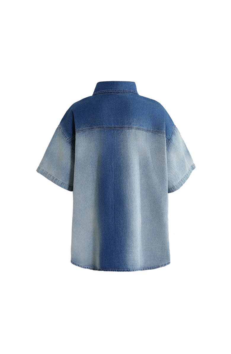 MOUSTACHE Gradient Denim Shirt, Alternate, color, Blue