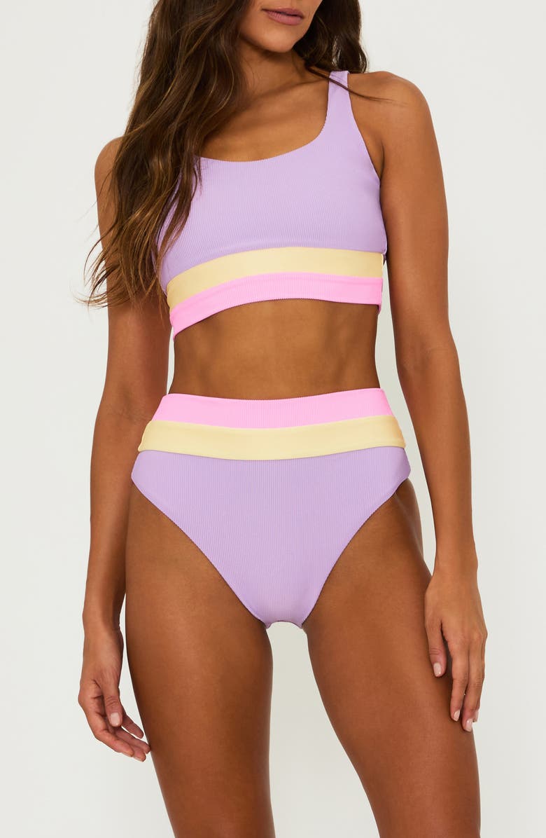 Beach Riot Heidi Colorblock Bikini Bottoms, Alternate, color, Sublime
