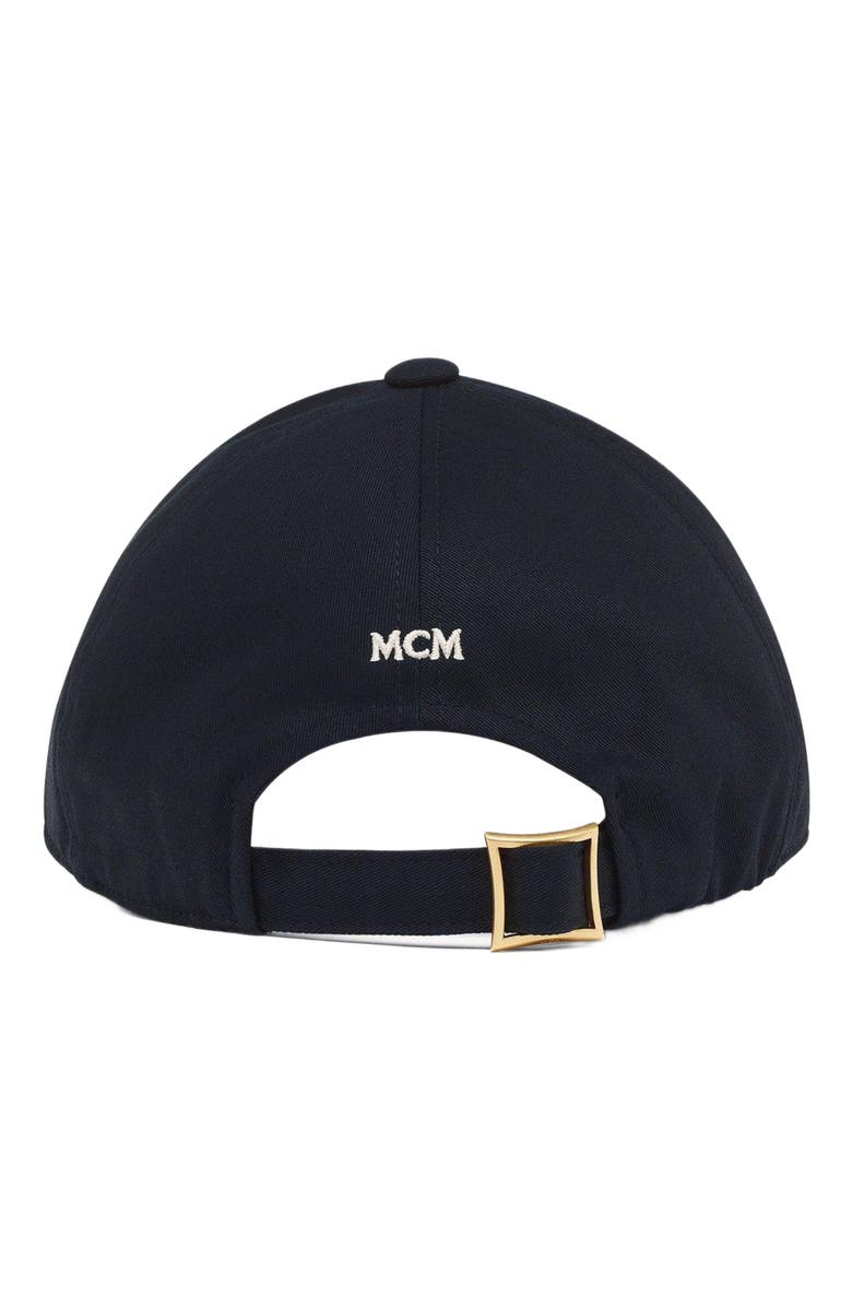 MCM Essential Logo Cap in Cotton Twill, Alternate, color, Darknavy