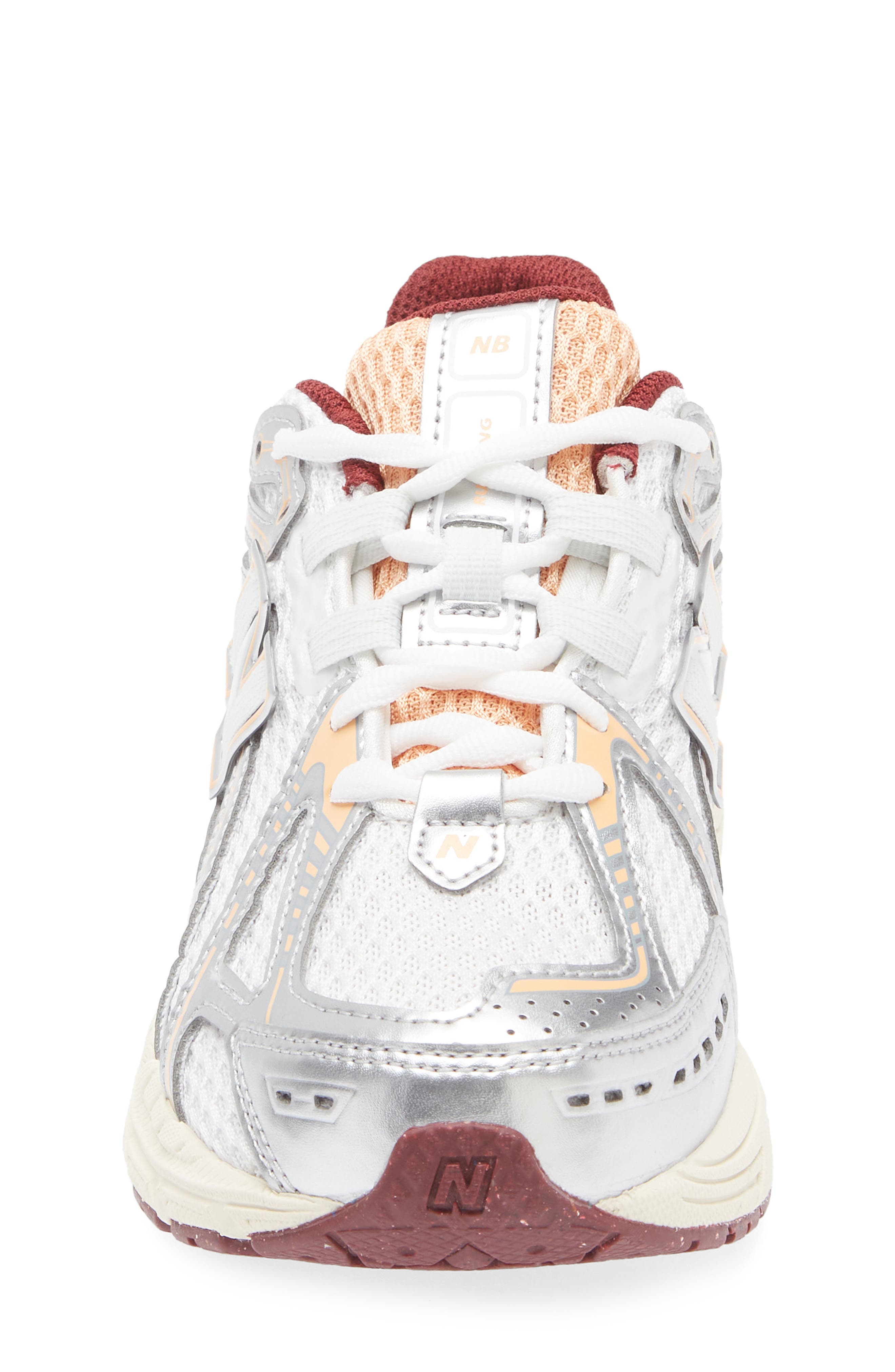 Kids' 1906R Running Shoe, Alternate, color, SILVER METALLIC/ BURGUNDY