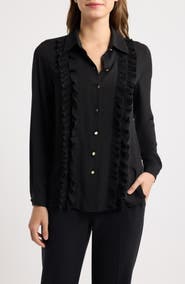 Anne Klein Ruffle Shirt