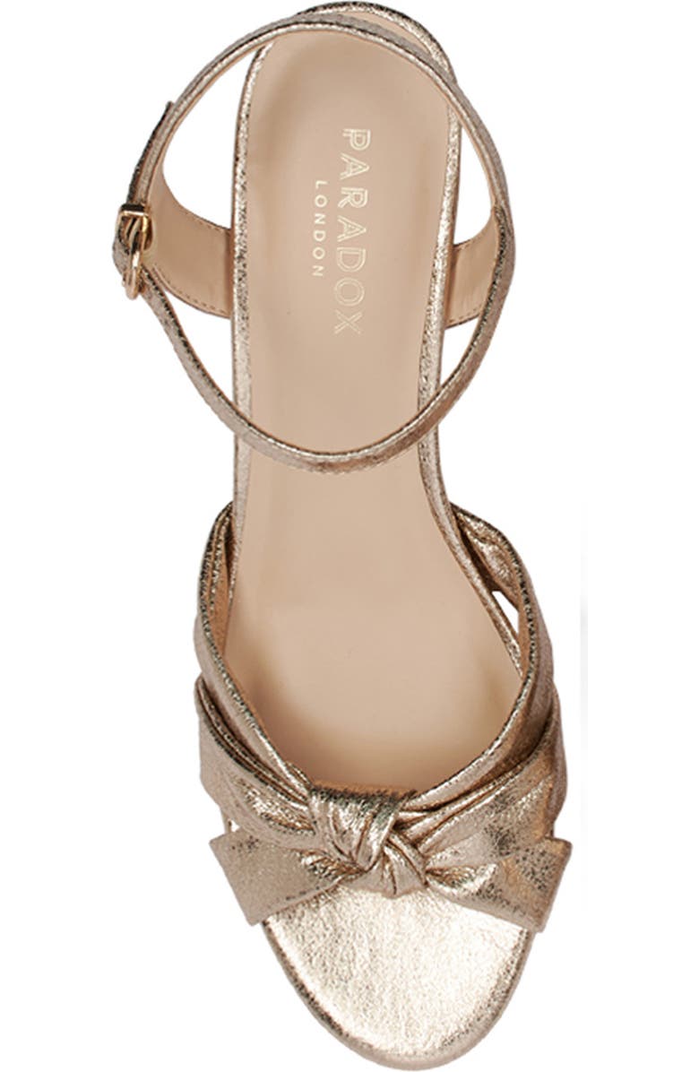 Paradox London Pink Monique Ankle Strap Kitten Heel Sandal, Alternate, color, Champagne