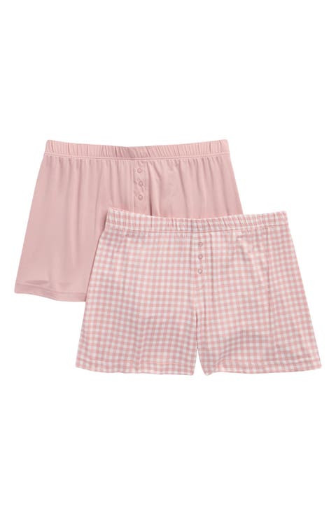 2-Pack Gingham Lounge Shorts