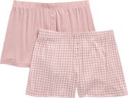 YOGALICIOUS 2-Pack Gingham Lounge Shorts