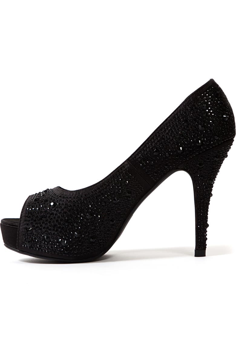 LADY COUTURE Lauren Rhinestone Embellished Platform Sandal, Alternate, color,