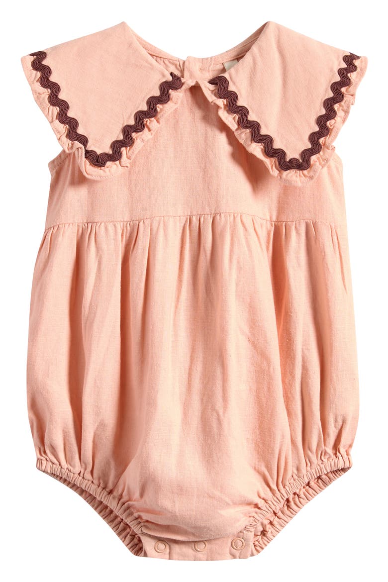 Kids' Cove Embroidered Collar Romper, Main, color, BLUSH