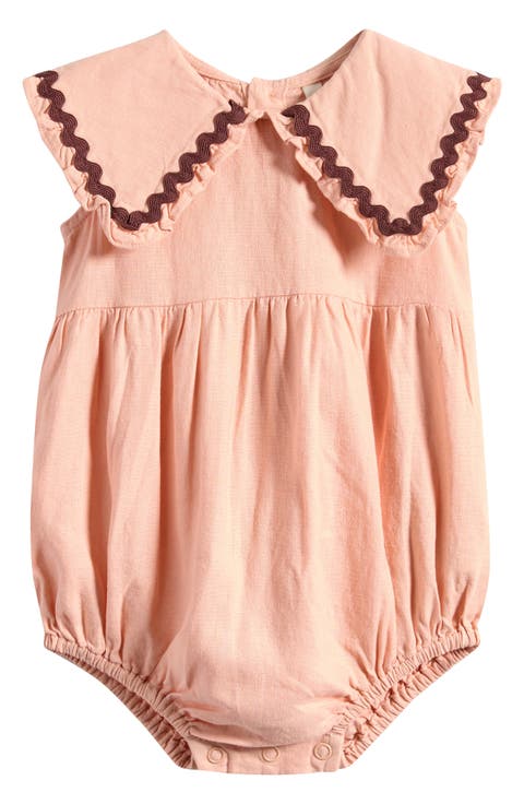 Kids' Cove Embroidered Collar Romper (Baby)