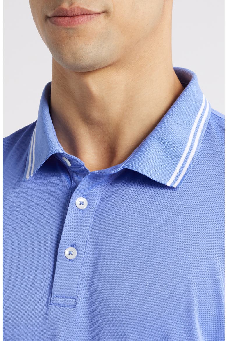Thatcher Tipped Performance Polo, Alternate, color, IRIS