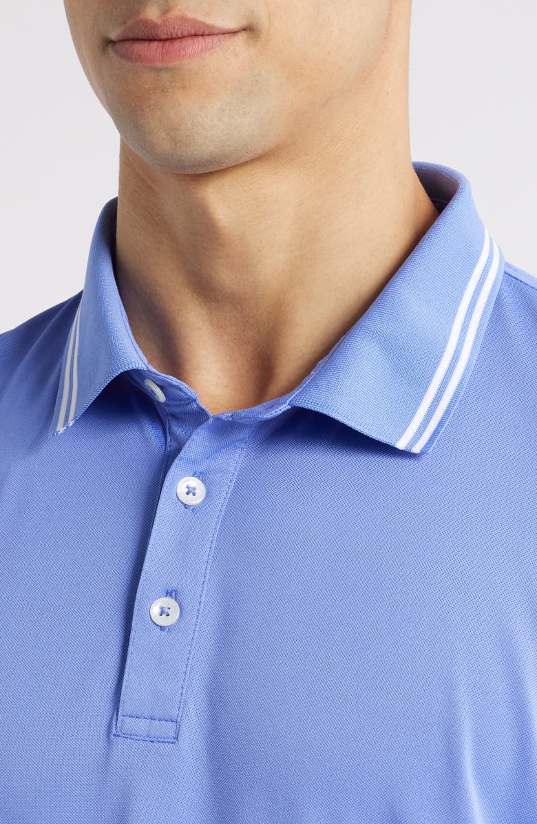 Swannies Thatcher Tipped Performance Polo, Alternate, color, Iris