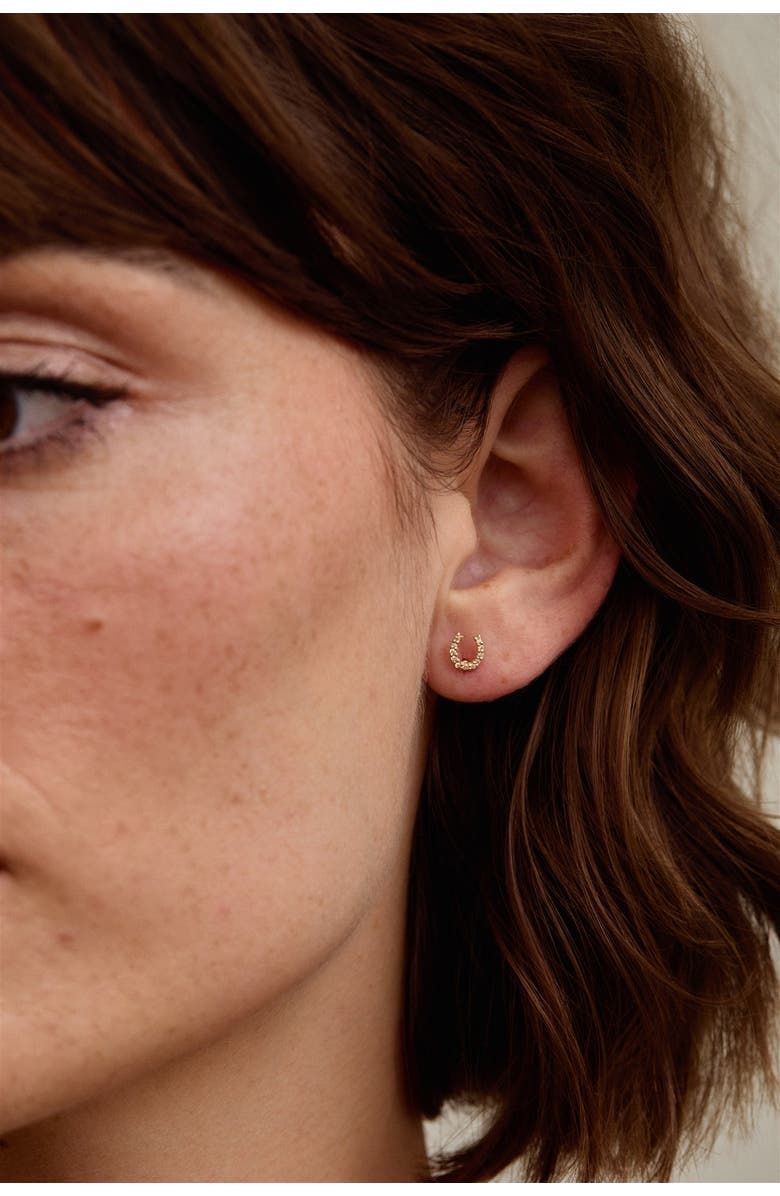 Set & Stones Alpine 14k Gold Diamond Studs, Alternate, color, Yellow Gold