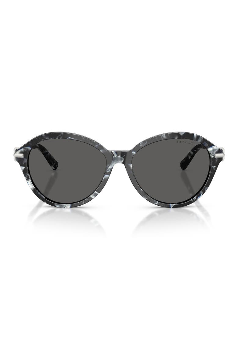 56mm Gradient Round Sunglasses, Main, color, HAVANA MADREPERLA / DARK GREY