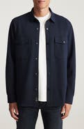 Mavi Jeans Pocket Knit Snap-Up Shirt
