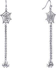 Hallmark Halloween Spider and Web Linear Earrings