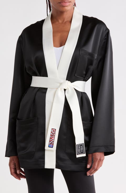 Belted Satin Jacket