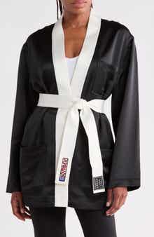 Belted Satin Jacket