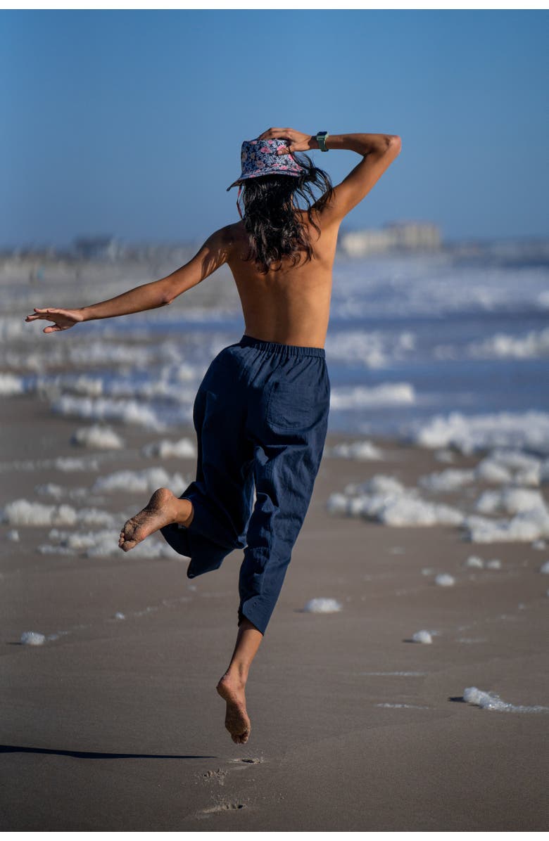 Ansea The Gauze Wide Leg Pant, Alternate, color, Navy