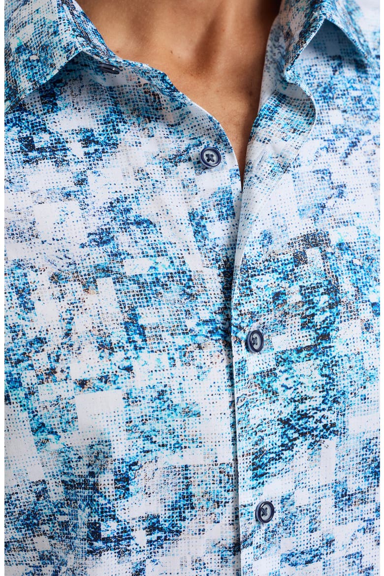 Long Sleeve Button-Up Shirt, Alternate, color, BLUE
