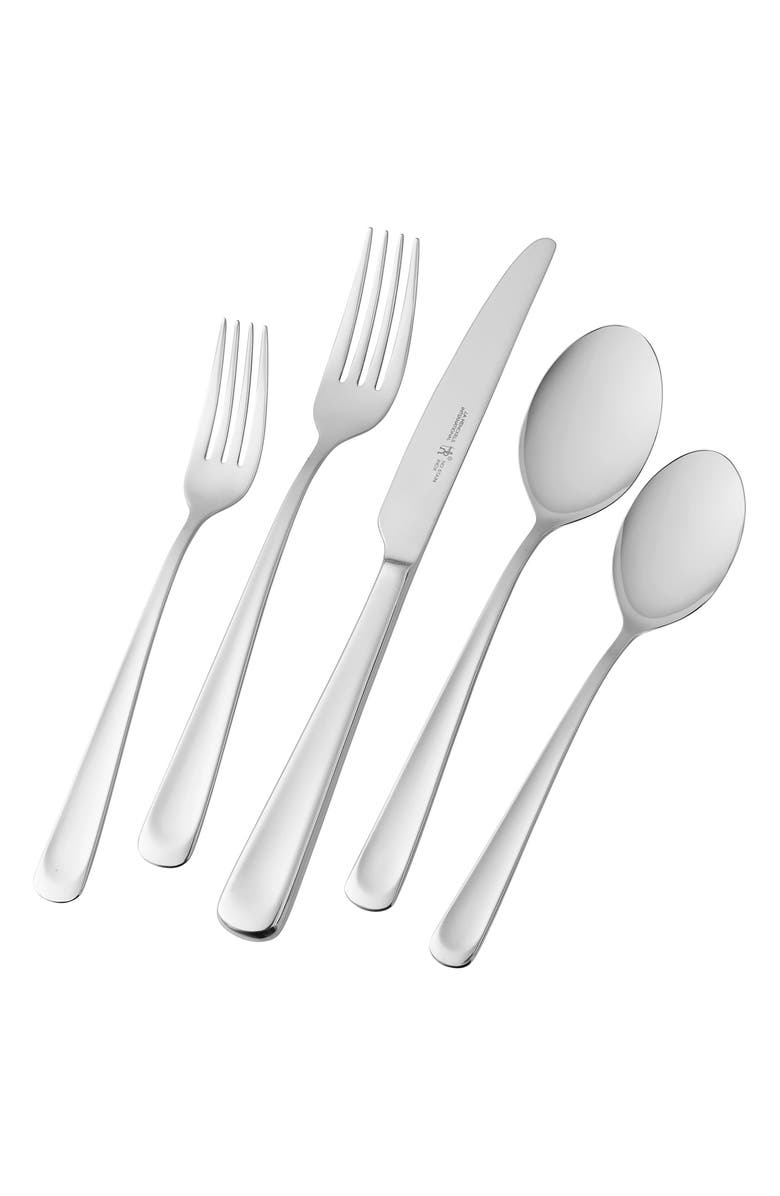 HENCKELS CUTLERY Silvano 18/10 Stainless Steel 45-Piece Flatware Set, Main, color, Silver