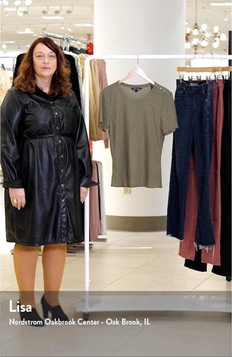 Draya Open Stitch Knit T-Shirt, sales video thumbnail