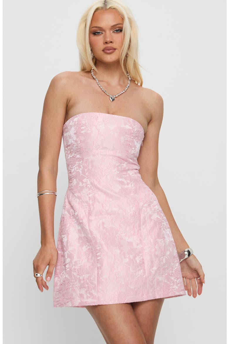 Heaven Sent Strapless Minidress, Alternate, color, LIGHT PINK