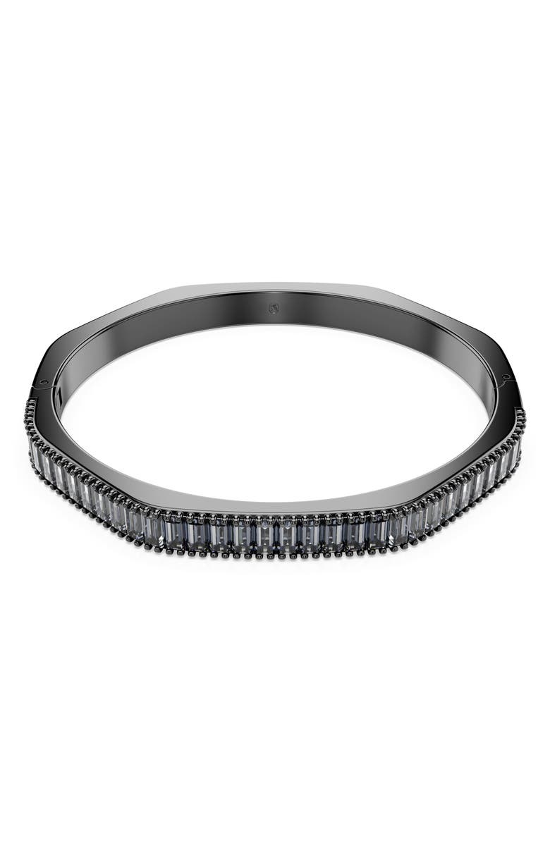 Swarovski Matrix Crystal Bangle, Main, color, Grey