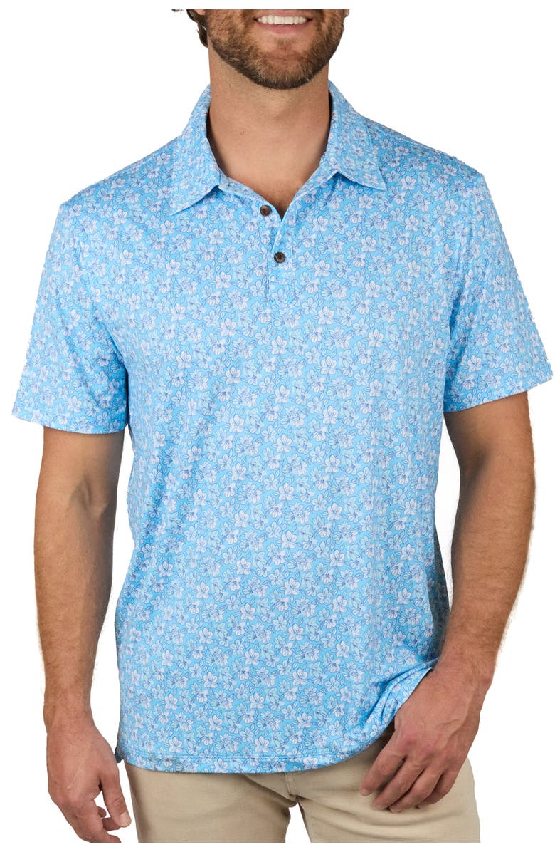 Kenny Flowers The Azaleas - Sky Blue Golf Shirt, Main, color, Blue