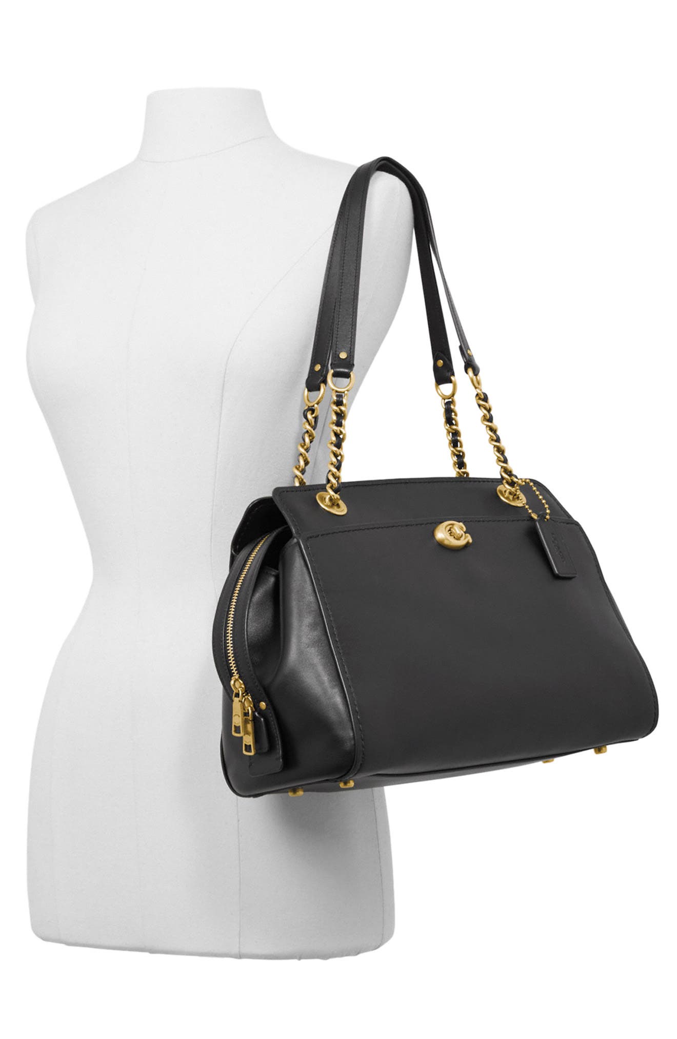 COACH Parker Leather Shoulder Bag, Alternate, color, 