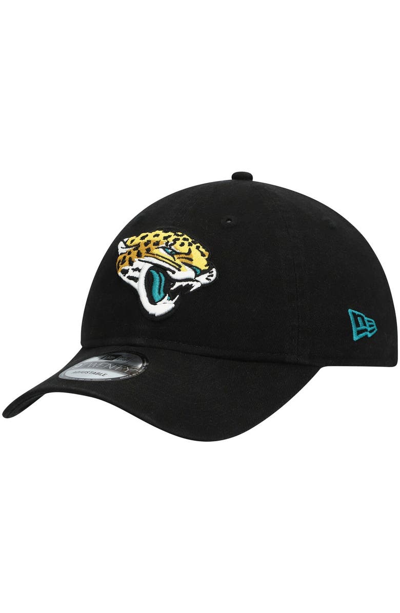 New Era Men's New Era Black Jacksonville Jaguars Logo Core Classic 2.0 9TWENTY Adjustable Hat, Main, color, 