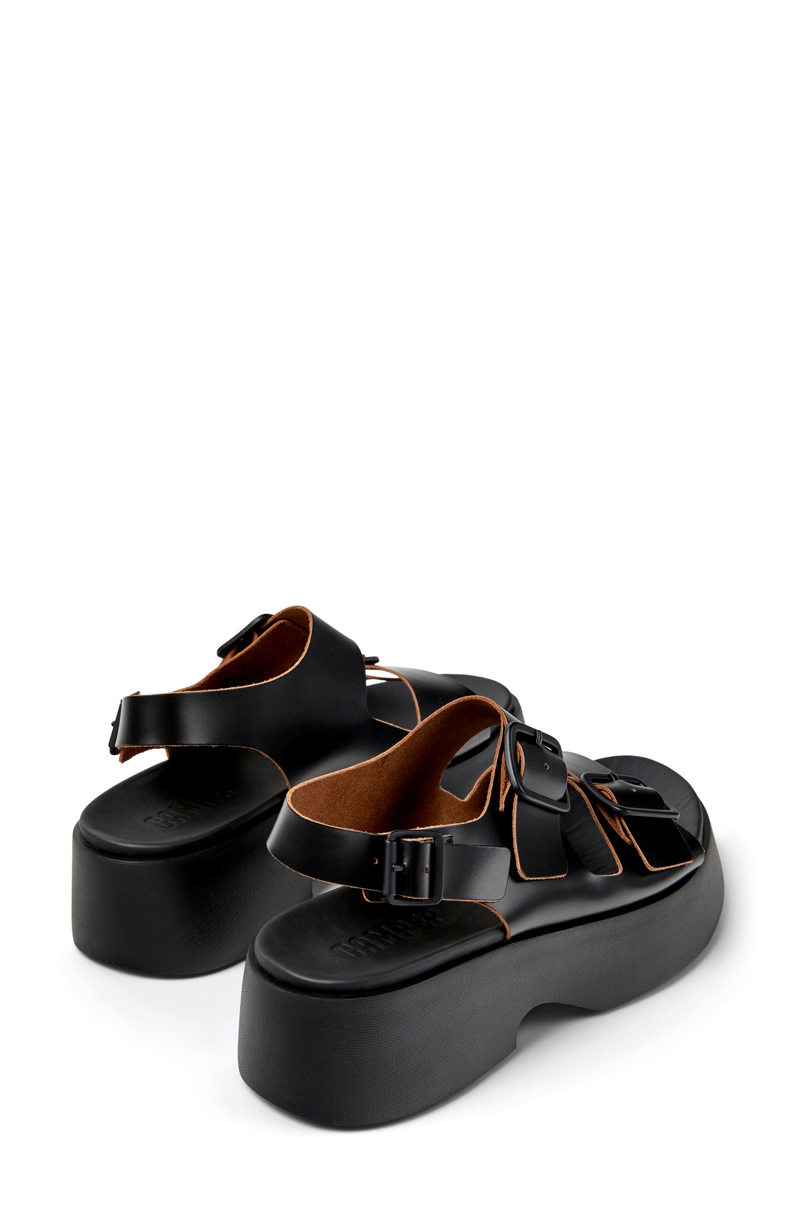 Camper Tasha Platform Sandal, Alternate, color, Black