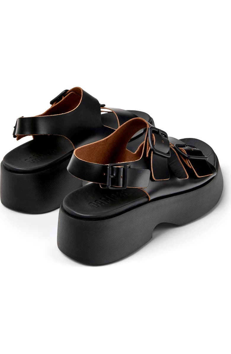 Camper Tasha Platform Sandal, Alternate, color, Black