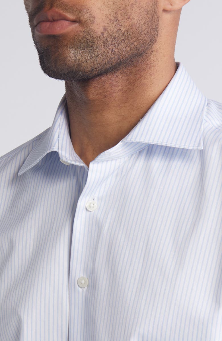 Jack Victor Brooke Stripe Dress Shirt, Alternate, color, Sky Blue