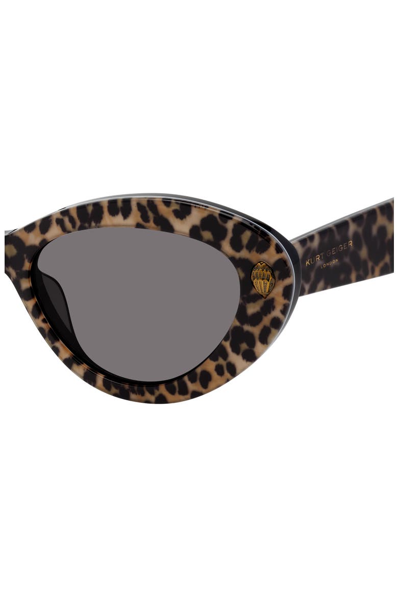 52mm Cat Eye Sunglasses, Alternate, color, LEOPARD/ SMOKE