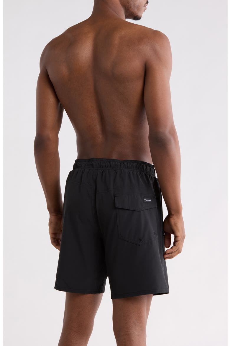 Manic Swim Trunks, Alternate, color, BLACK