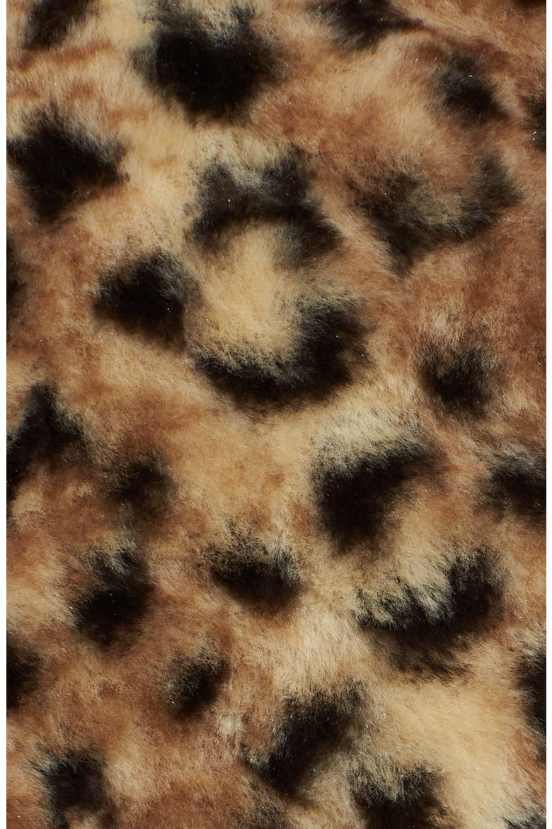 Reversible Faux Marled Fur Coat, Alternate, color, CHEETAH