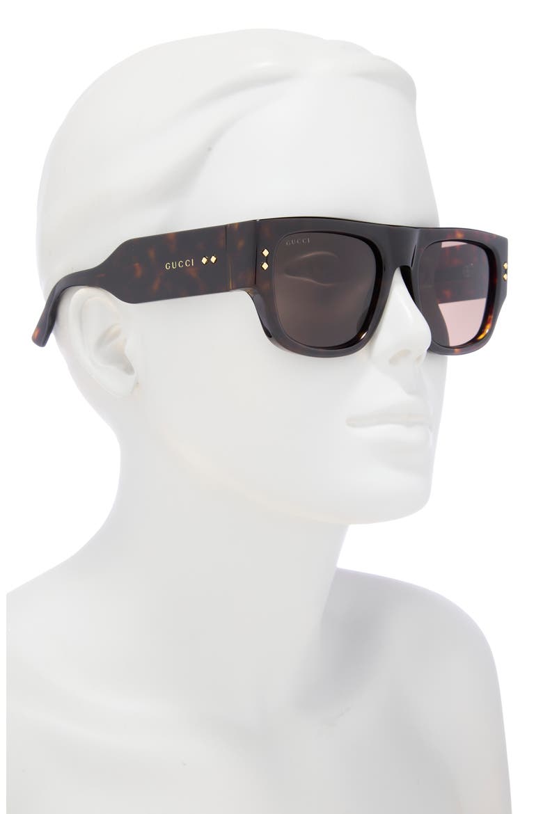 54mm Square Sunglasses, Alternate, color, HAVANA HAVANA BROWN