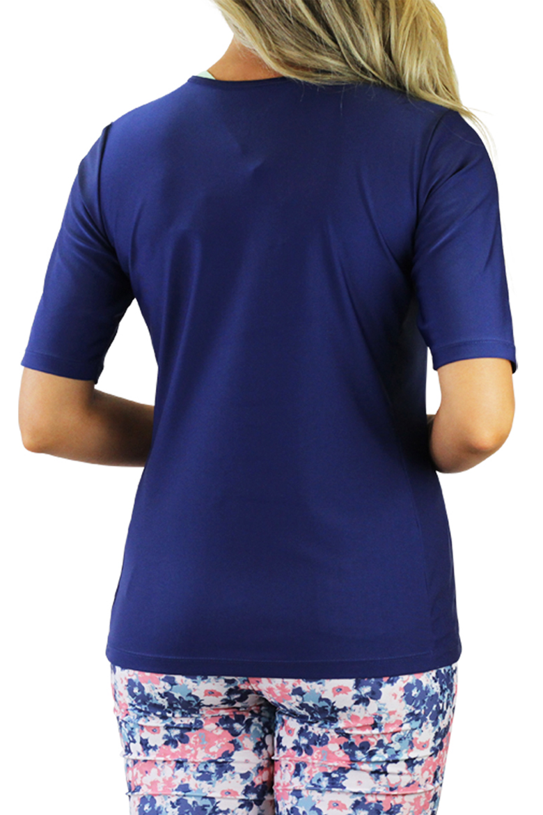 Short Sleeve Crew Sun & Swim Shirt, Alternate, color, Dark Navy