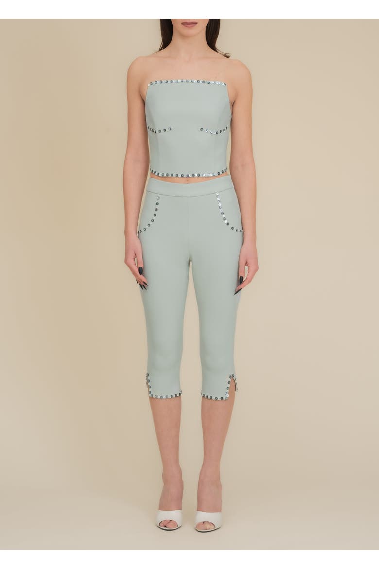 Benjamin Soft Stretch Cropped Capri Pant, Alternate, color, Sage