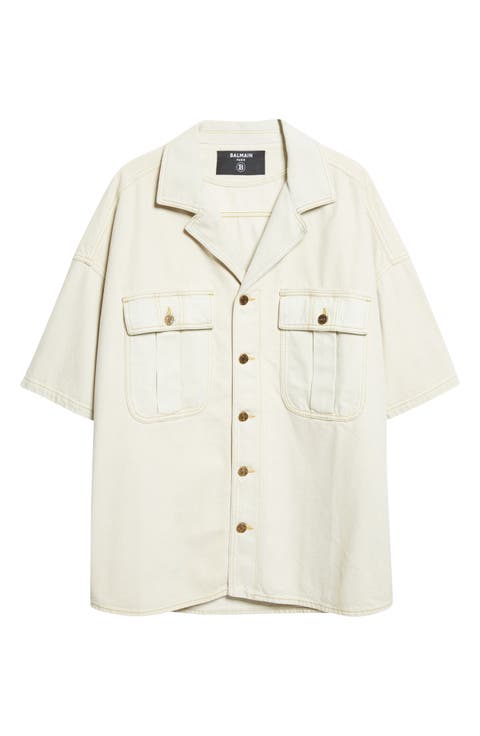 Oversize Denim Camp Shirt