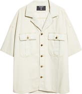 Balmain Oversize Denim Camp Shirt