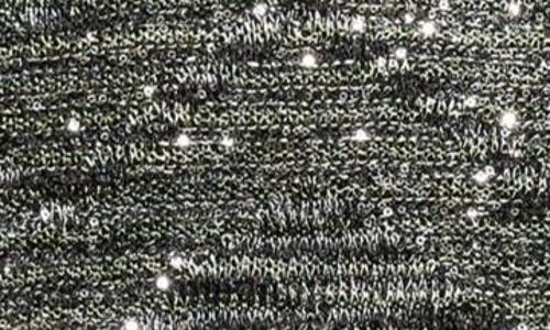 Missoni Metallic Space Dye Stripe Mini Sweater Dress In Space Dyed Black/green