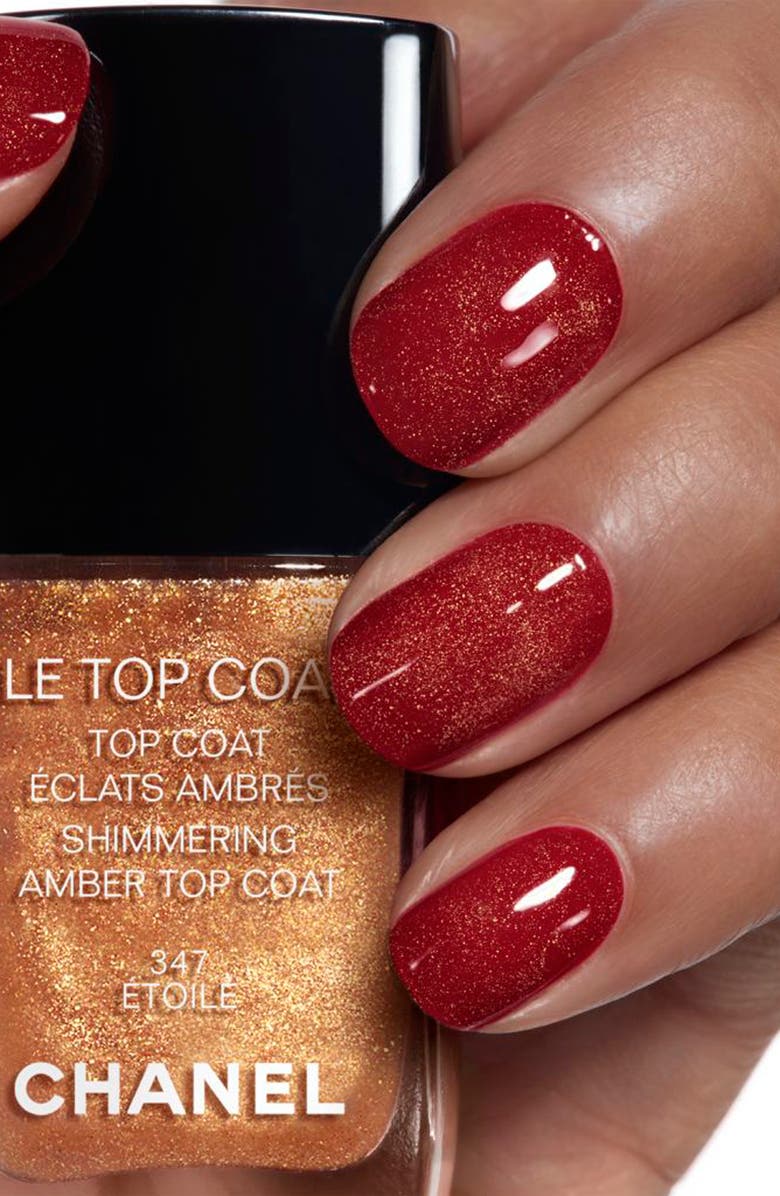 CHANEL LE TOP COAT Shimmering Amber Top Coat, Alternate, color, 