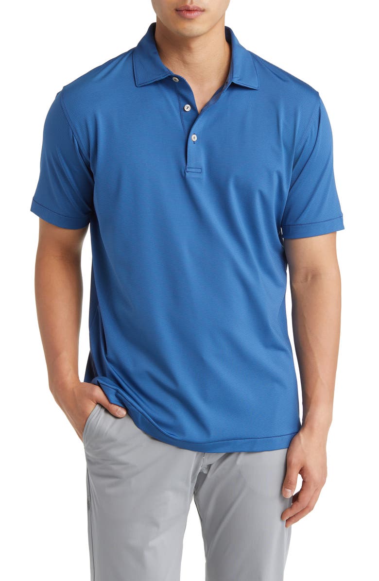 Peter Millar Jubilee Pinstripe Performance Polo, Main, color, 
