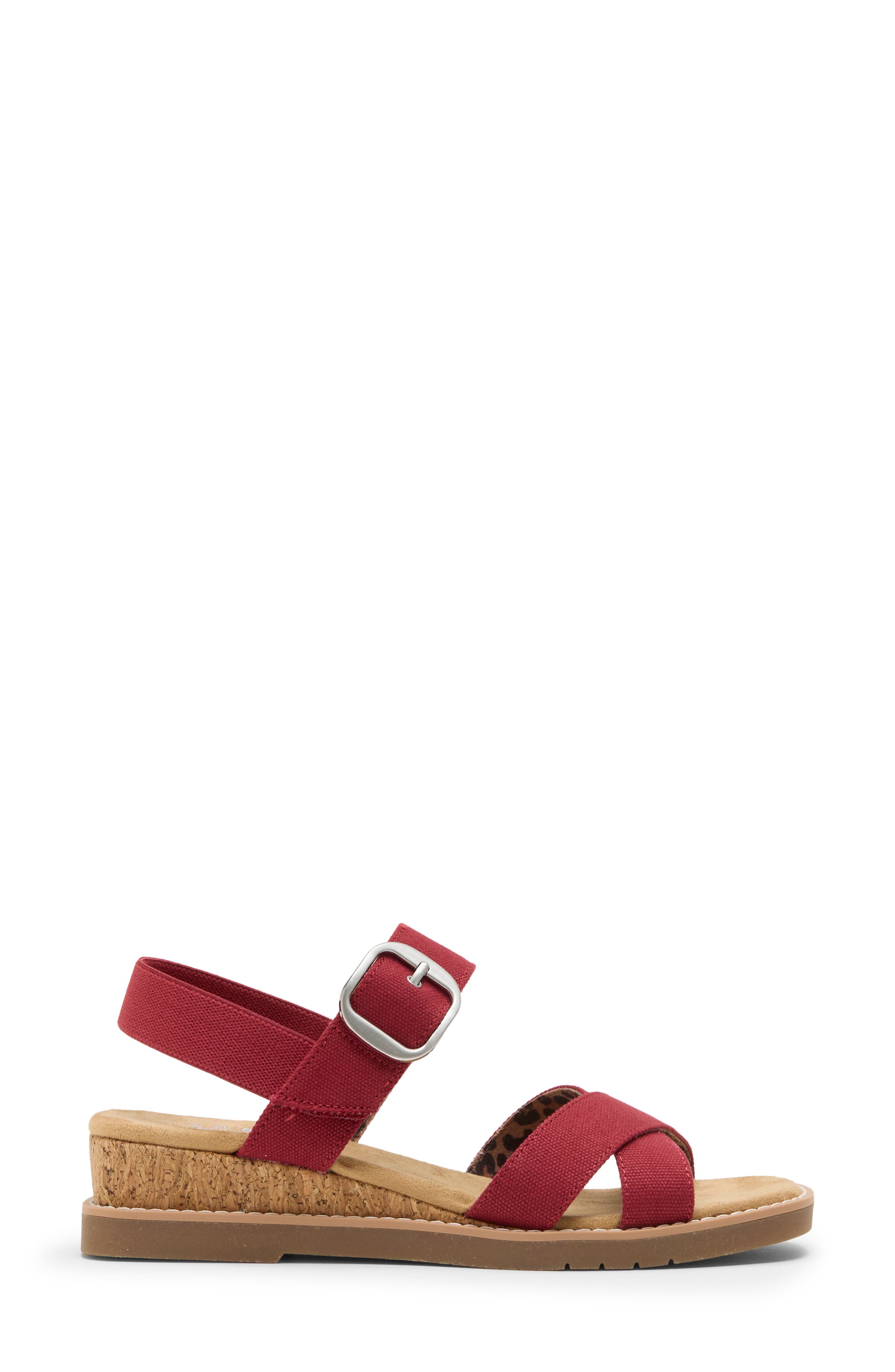 Bobs Desert Kiss Dream Coast Wedge Sandal, Alternate, color, RED