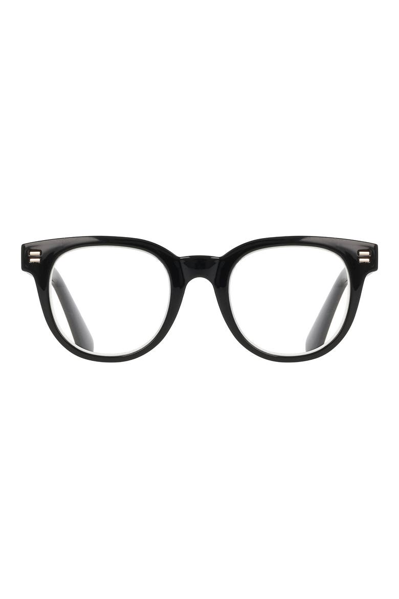 47mm Round Reading Glasses, Main, color, BLACK
