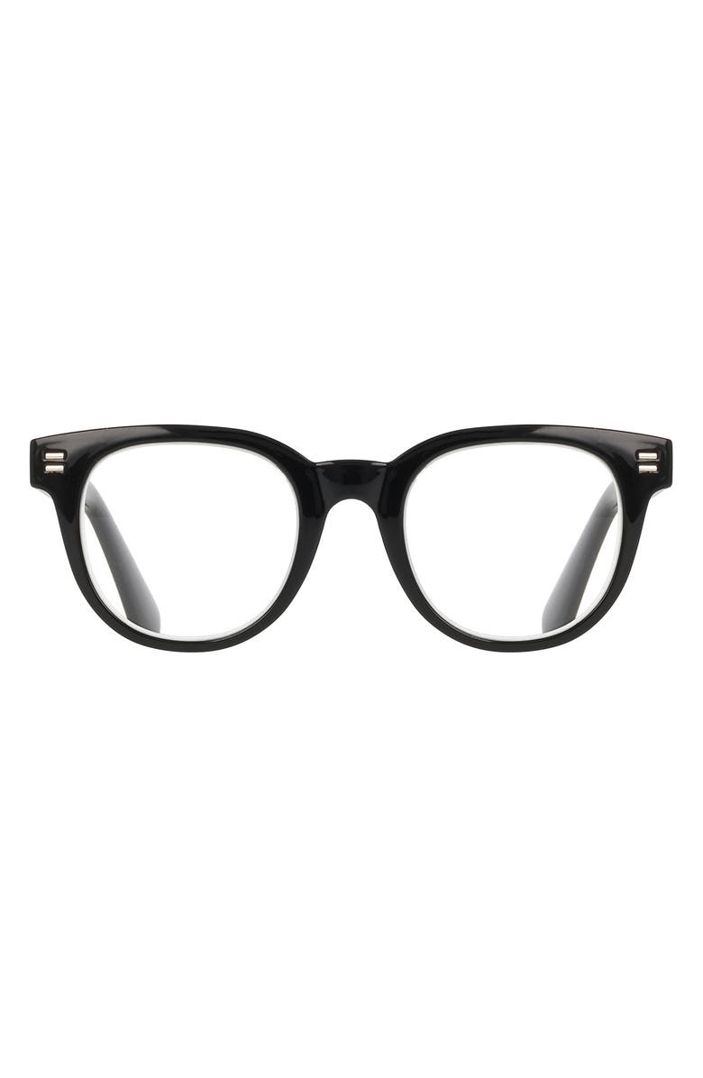 Cole Haan 47mm Round Reading Glasses, Main, color, Black