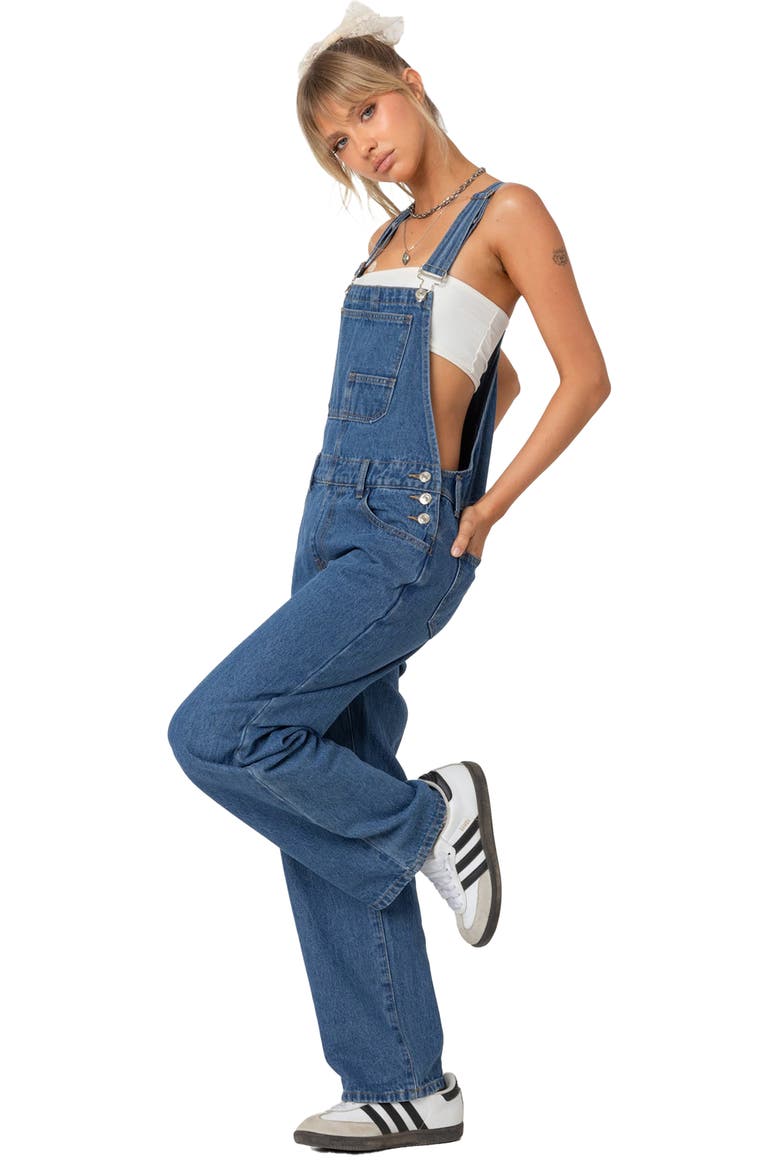 Rosemary Denim Overalls, Alternate, color, BLUE-WASHED
