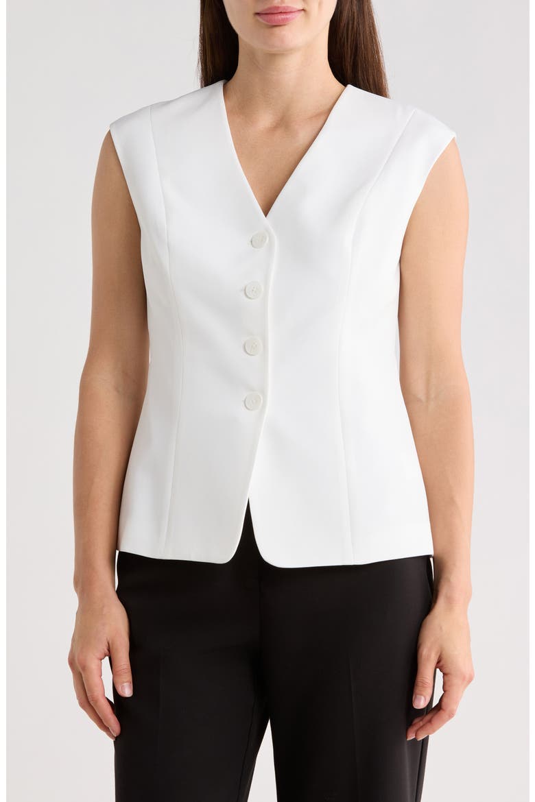 V-Neck Vest, Main, color, WHITE