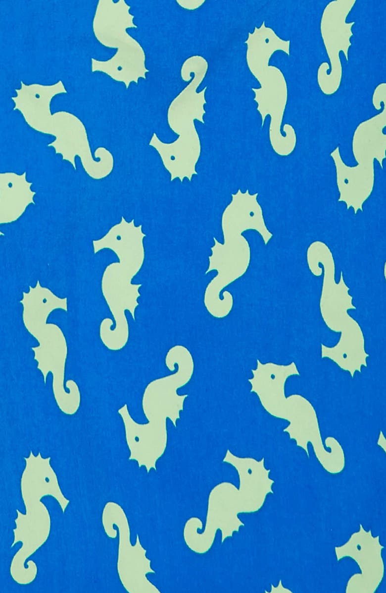 Tom & Teddy Seahorse Print Swim Trunks, Alternate, color, 