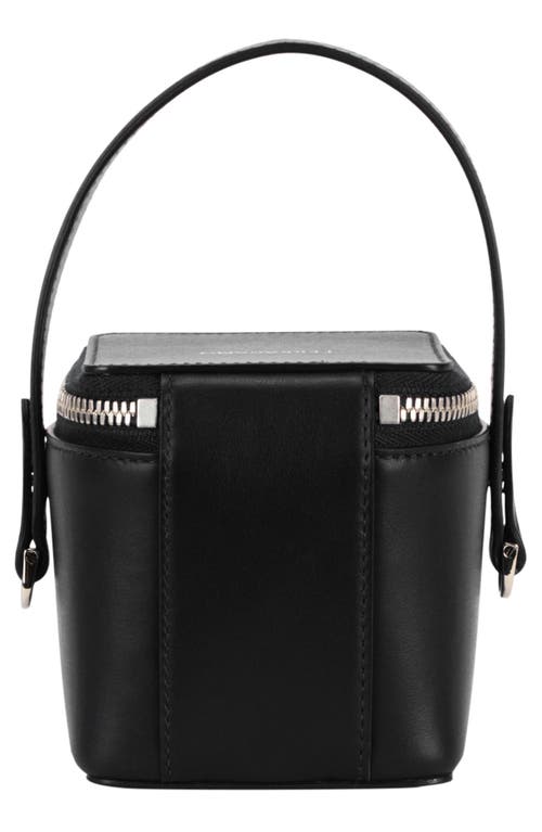 Ferragamo Cube Leather Bucket Bag In Black