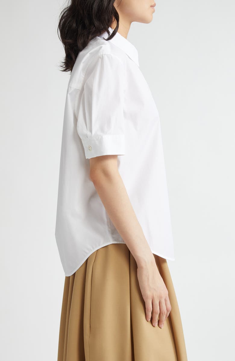 Marni Short Sleeve Poplin Button-Up Shirt, Alternate, color, 